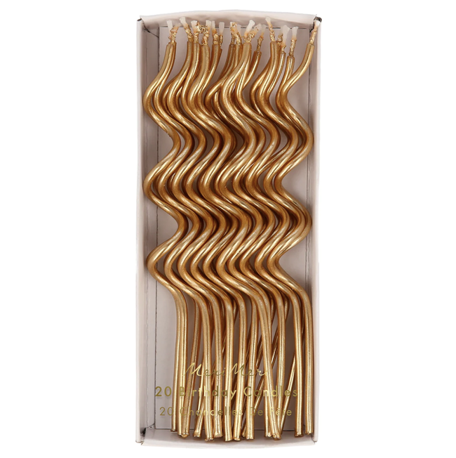 Gold Swirly Candles