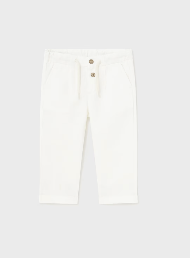 Linen Pants Relaxed Fit - White