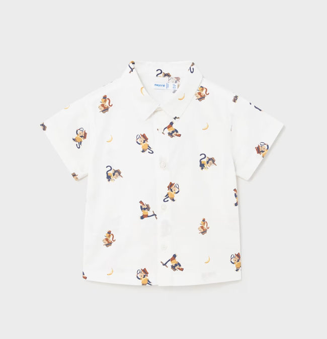 Baby Printed Shirt - White Banana