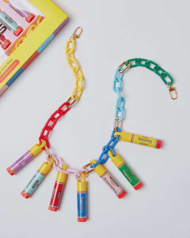 Days of the Week Lip Balm Necklace