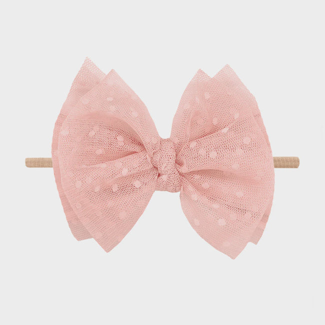 Tulle FAB Skinny Headband - Blush/Rose Quartz