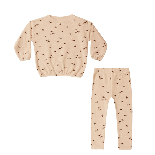 Slouchy Pullover & Leggings Set - Shell Ditsy