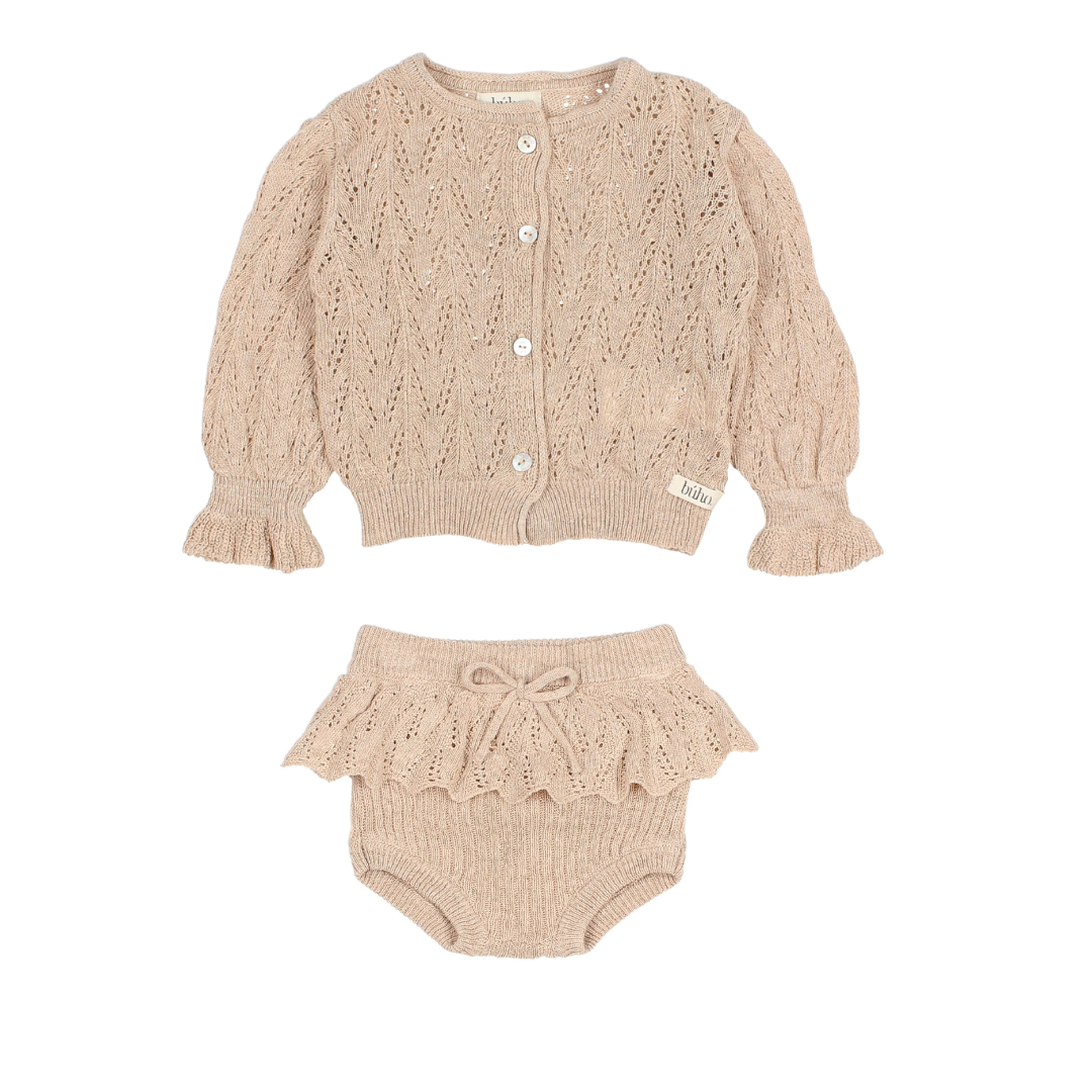 Romantic Cardigan & Culotte Set - Sand