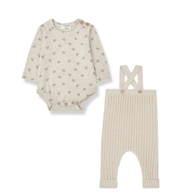 Olaf & Maud Overall Set - Ecru/Oatmeal