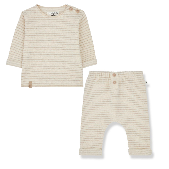 Aubin & Vincent Stripe Set - Ecru