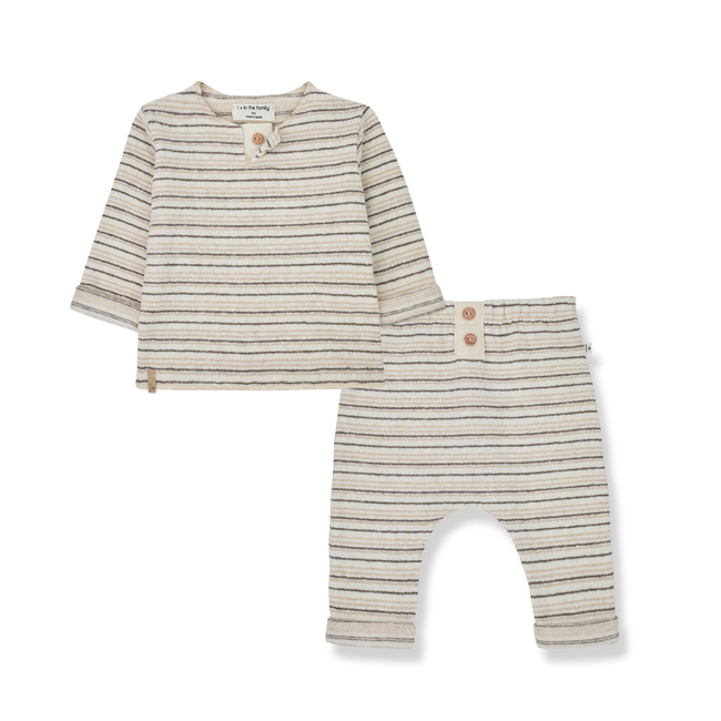 Mathiue & Ludovic Stripe Set - Ecru