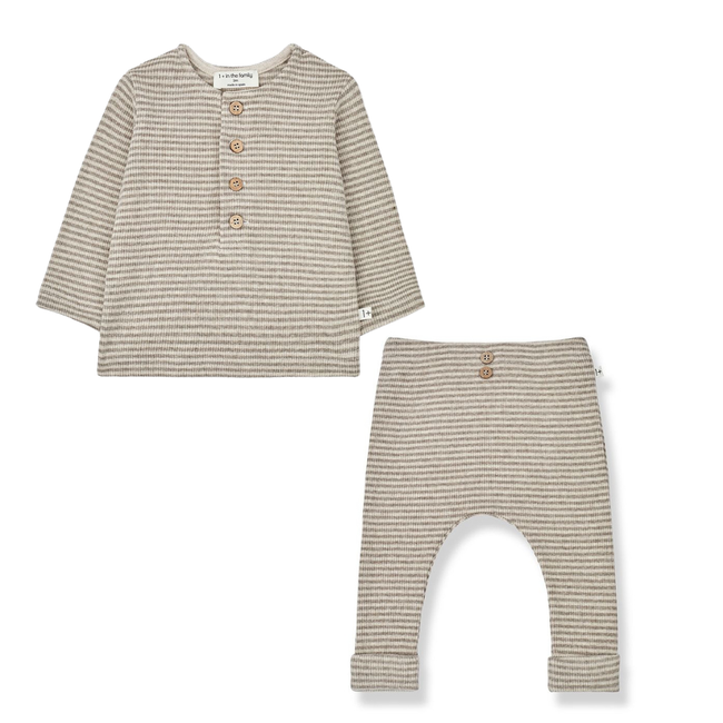 Willem & Edwin Stripe Set - Oatmeal