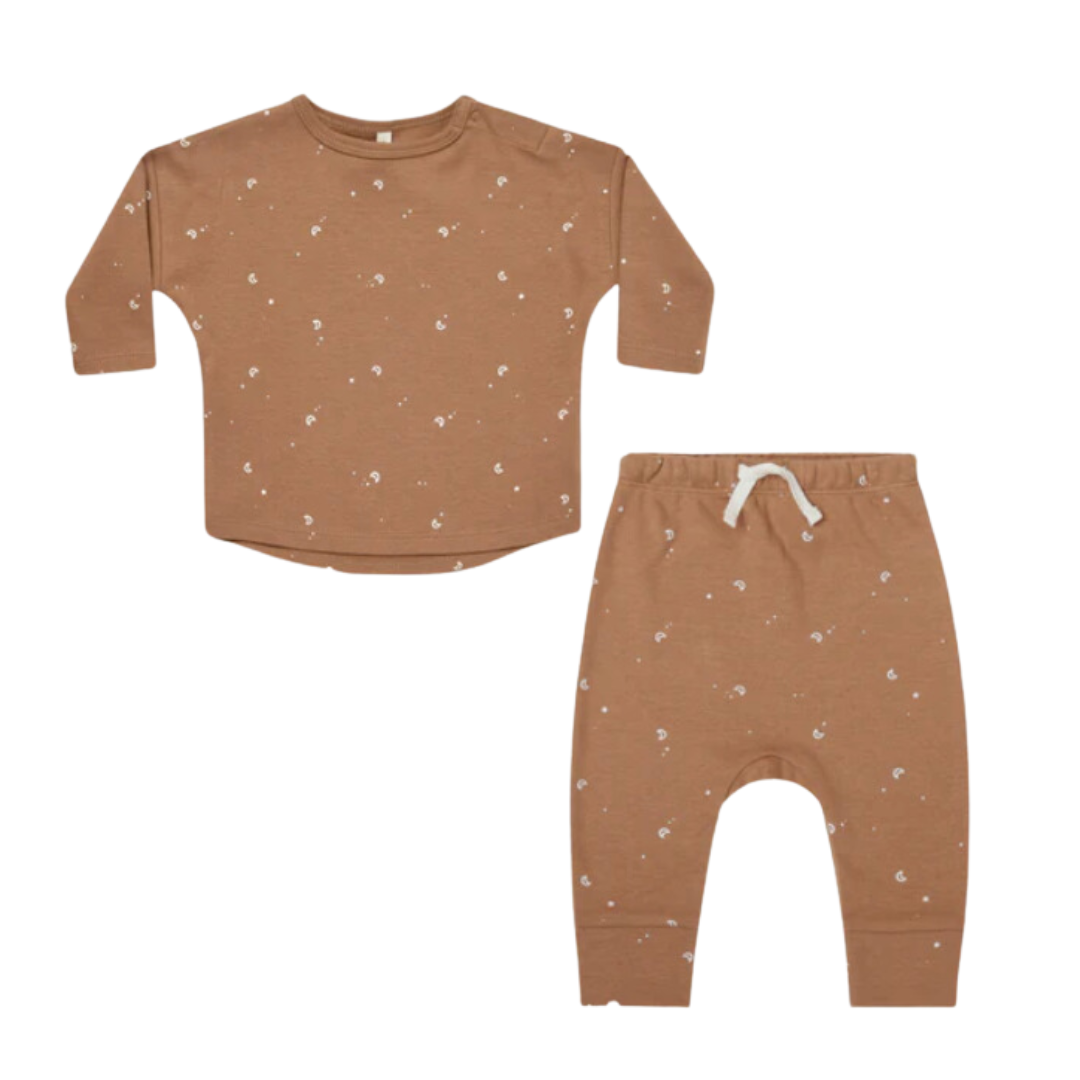 Moons Tee & Drawstring Pant Set