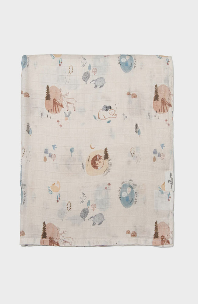 Luxe Muslin Swaddle - Cozy Forest