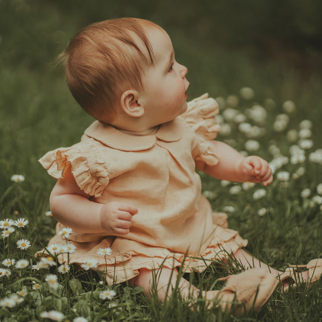 Mimi Blouse & Vaibi Bloomer Set - Rose Latte