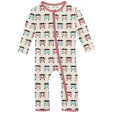 Print Coverall with Zipper - Natural Vintage Vans