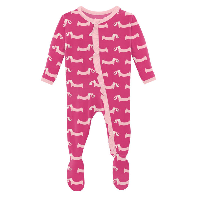 Classic Ruffle Footie - Calypso Pretzel Pup