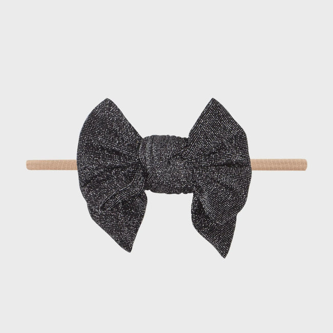 Metallic Deb Skinny Headband - Black.