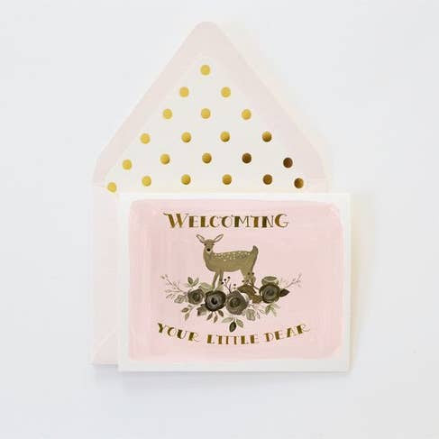 Welcome Little Dear Greeting Card