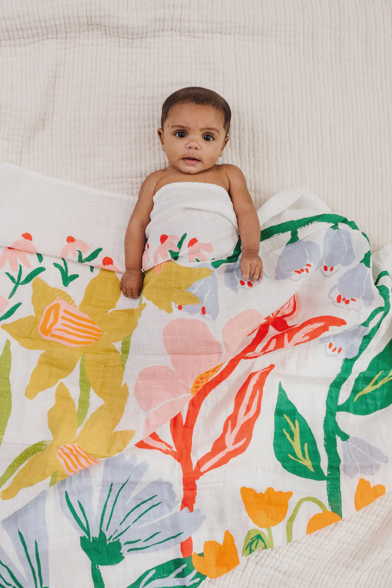 Cottage Garden Swaddle - 47" x 47"