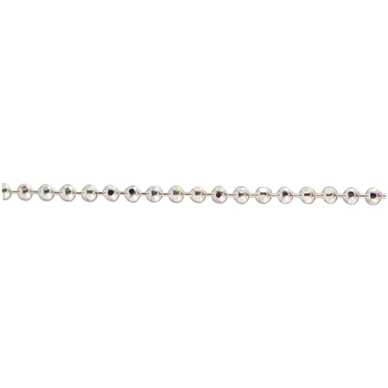 Tiny Sparkly Ball Chain 1.5mm - Silver