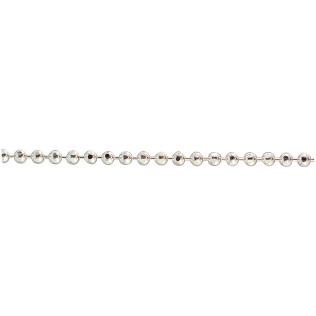 Tiny Sparkly Ball Chain 1.5mm - Silver