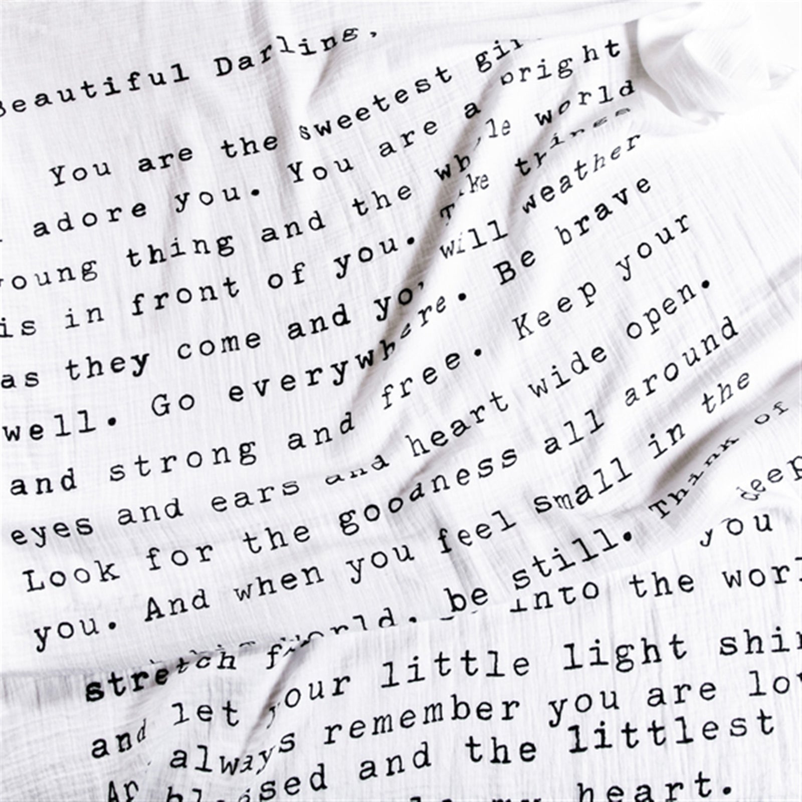 Swaddle Blanket - Letter to Sophie