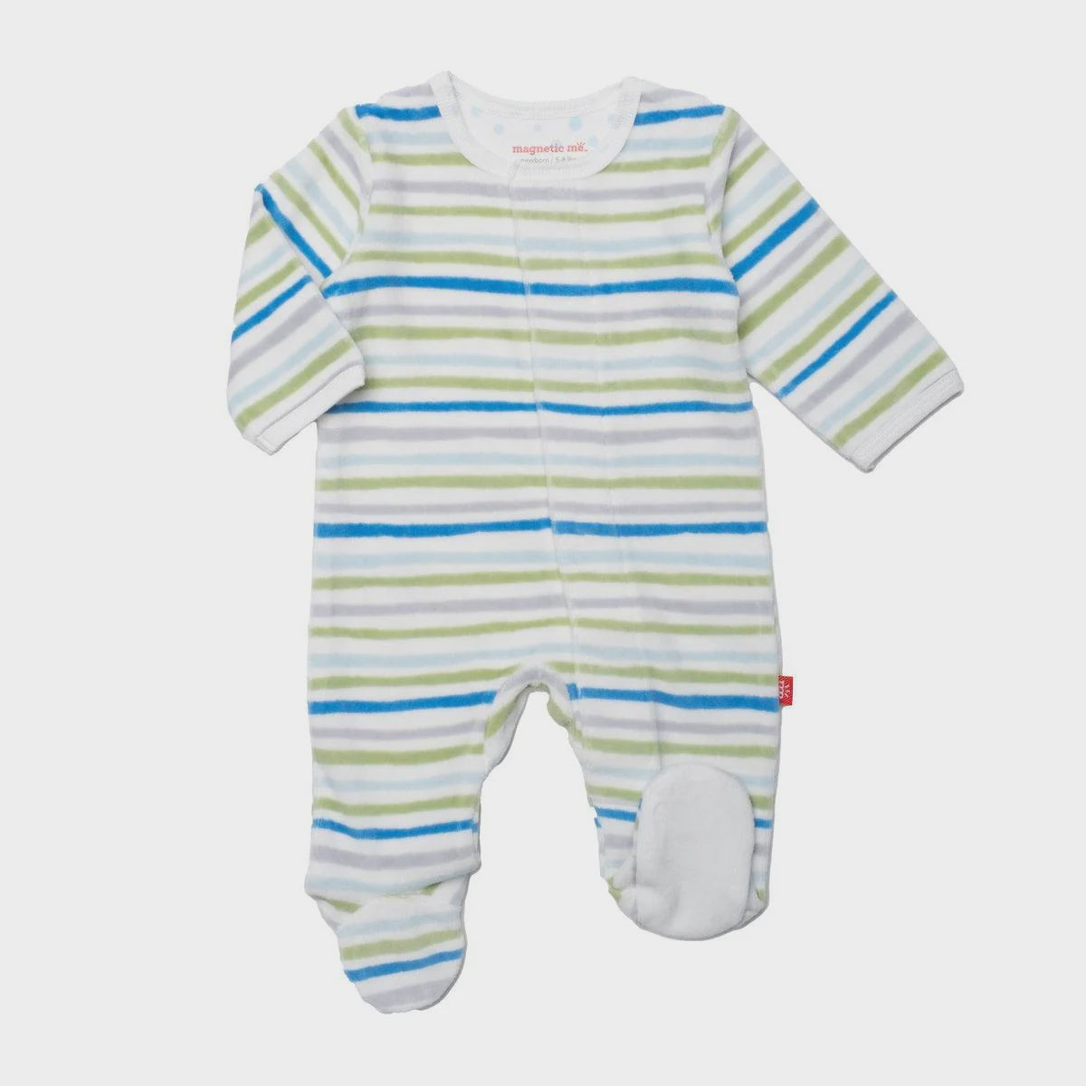 Multi Stripes Velour Magnetic Footie