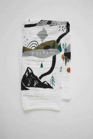Muslin Swaddle Blanket- Baby Bear