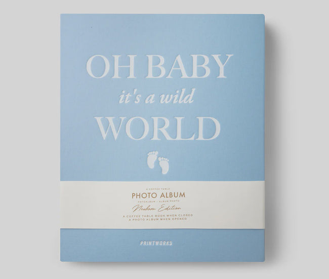 Photo Album/Coffee Table Book - Baby, It's a Wild World - Blue