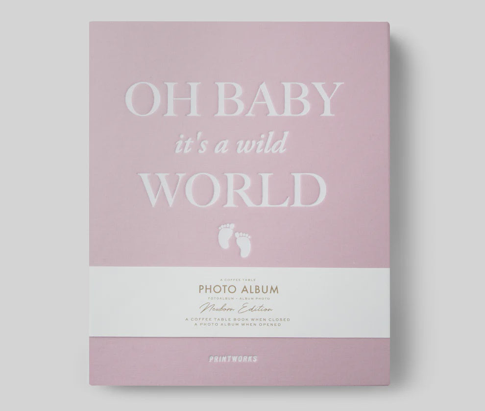 Photo Album/Coffee Table Book - Baby, It's a Wild World - Pink