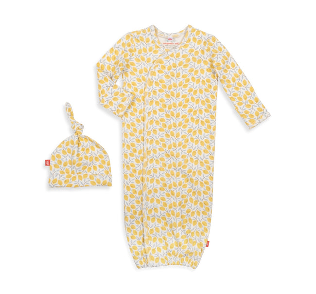 Easy Peasy Organic Cotton Magnetic Gown & Hat