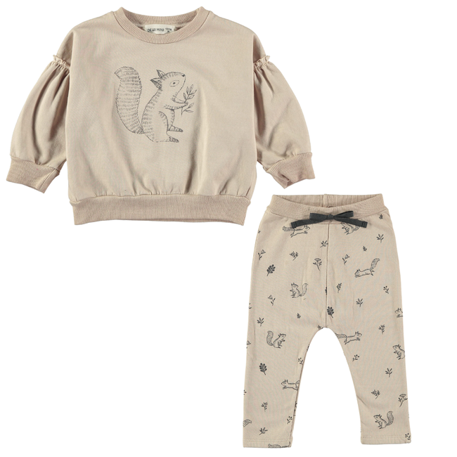 Squirrel Sweatshirt & Pant Set