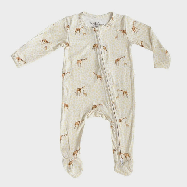 Zippered Footie - Giraffe